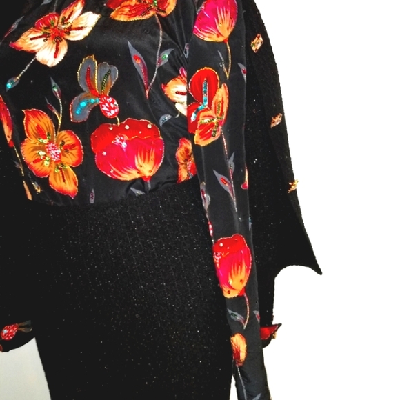 CHRISTIAN A. 12/14 VINTAGE WOOL SILK TWEED BOUCLE 3PC METALLIC SKIRT SUIT SET - Picture 10 of 15